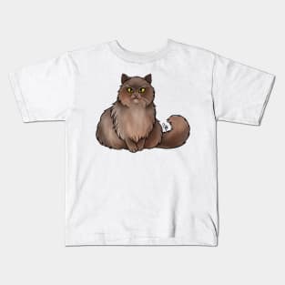 Cat - British Longhair - Brown Kids T-Shirt